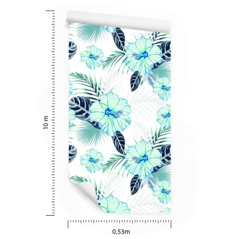 Tapeta Kwiaty Hibiskusa I Liście