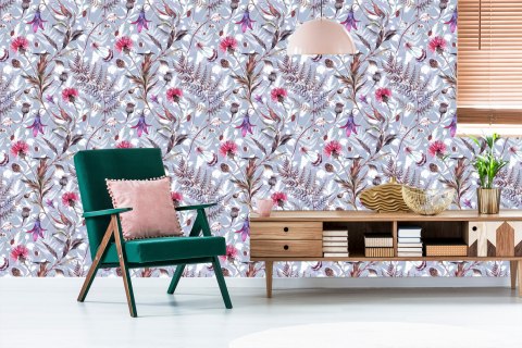 Tapeta Kwiaty Polne Akwarela