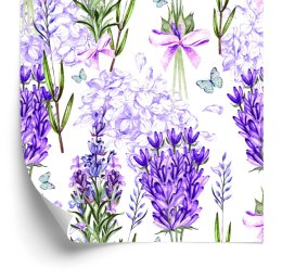 Tapeta Lawenda Z Kokardkami