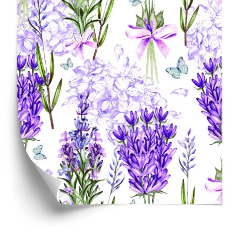 Tapeta Lawenda Z Kokardkami