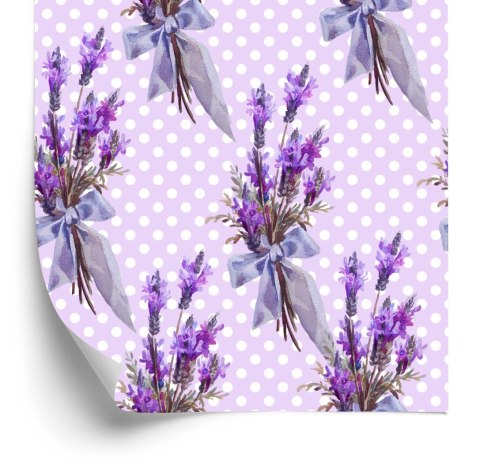 Tapeta Lawenda Z Kropkami W Tle