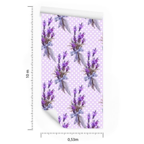 Tapeta Lawenda Z Kropkami W Tle