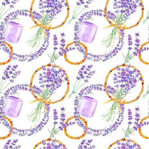 Tapeta Lawendowe Bukiety