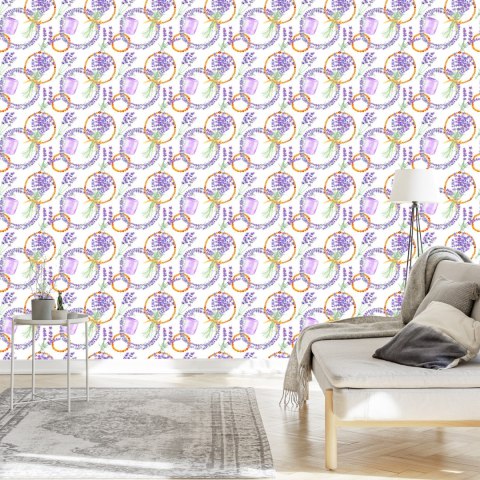 Tapeta Lawendowe Bukiety