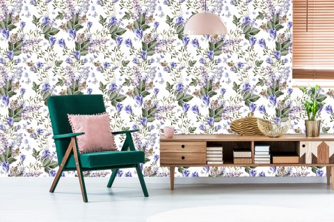 Tapeta Motyle Wśród Lawendy