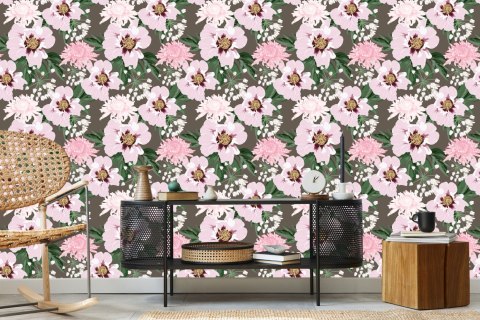 Tapeta Piękne Chryzantemy I Piwonie