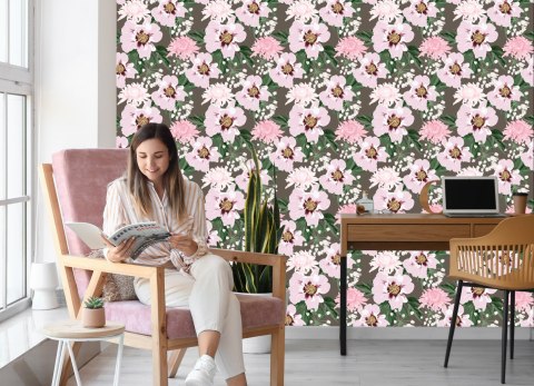 Tapeta Piękne Chryzantemy I Piwonie