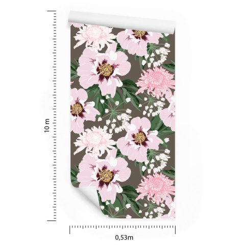 Tapeta Piękne Chryzantemy I Piwonie