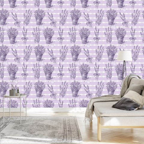 Tapeta Retro Lawenda