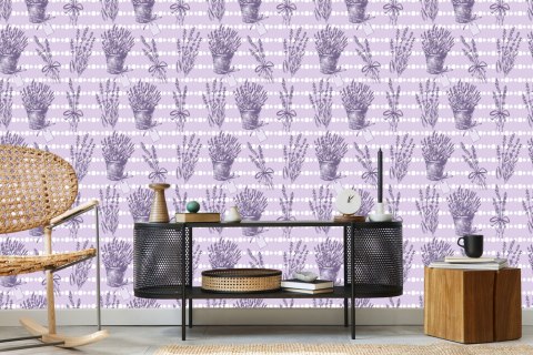 Tapeta Retro Lawenda