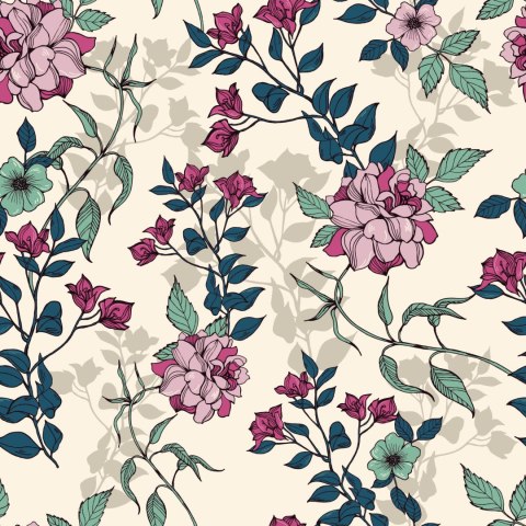 Tapeta Romantyczne Kwiaty