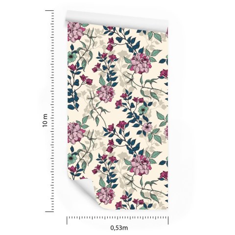 Tapeta Romantyczne Kwiaty