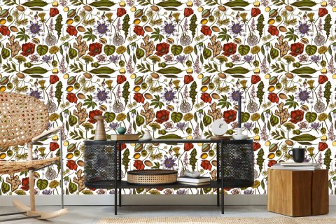 Tapeta Rośliny Polne Z Ziołami I Przyprawami