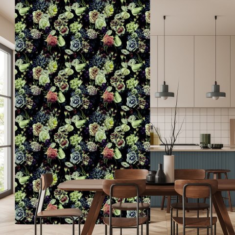 Tapeta Róże W Ciemnych Barwach