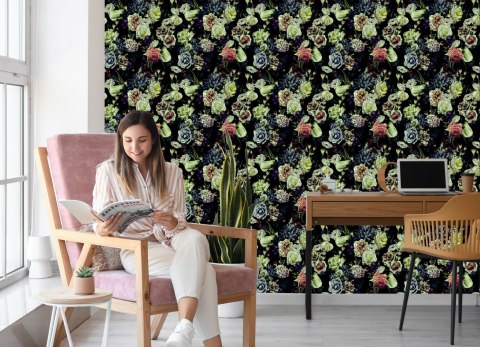 Tapeta Róże W Ciemnych Barwach