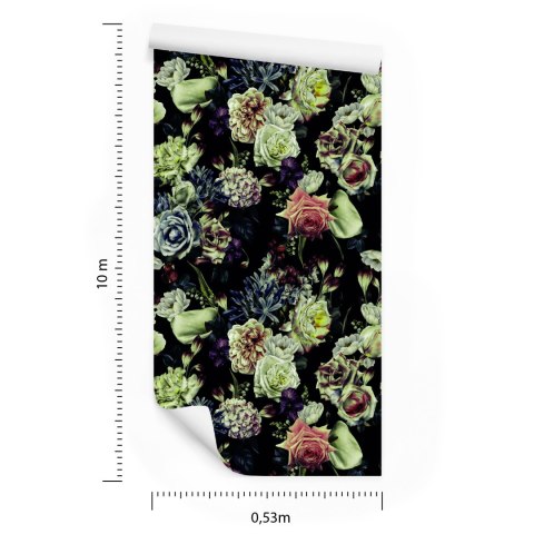 Tapeta Róże W Ciemnych Barwach