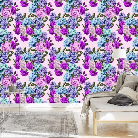 Tapeta Róże Z Liśćmi