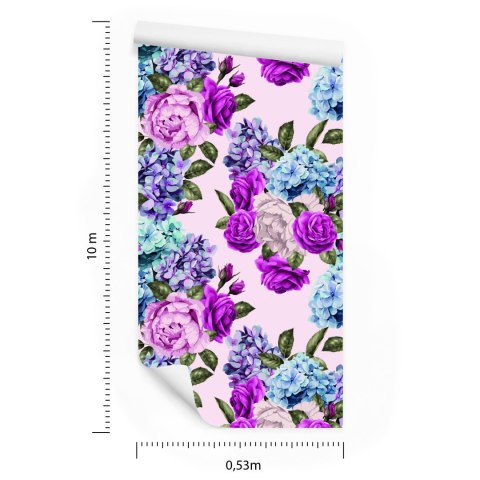 Tapeta Róże Z Liśćmi