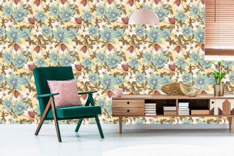 Tapeta Stylowe Kolorowe Kwiaty