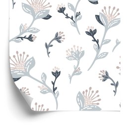 Tapeta Szare Kwiaty Polne