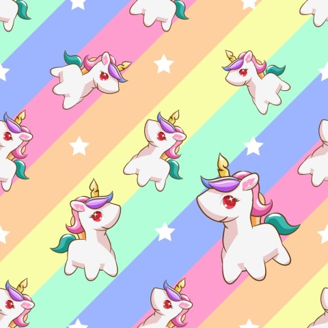 Tapeta Dla Dzieci - Małe Jednorożce