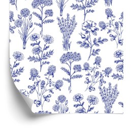 Tapeta Niebieskie Kwiaty Polne