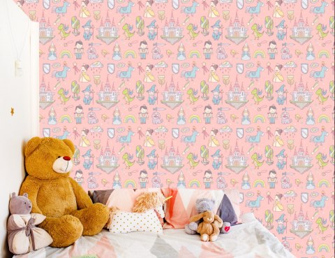 Tapeta Bajki Księżniczki Tęcza, Do Pokoju Dziecka