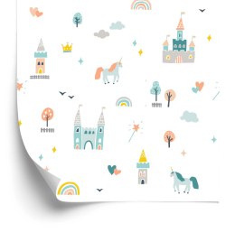 Tapeta Bajkowa Zamek Jednorożce, Do Pokoju Dziecka