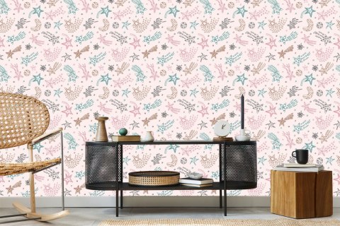 Tapeta Dla Dzieci - Gwiazdki, Księżyce I Planety