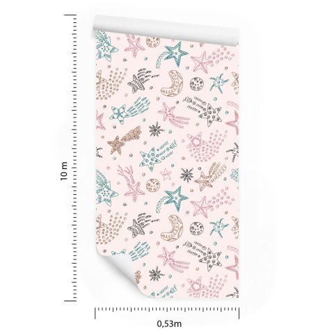 Tapeta Dla Dzieci - Gwiazdki, Księżyce I Planety