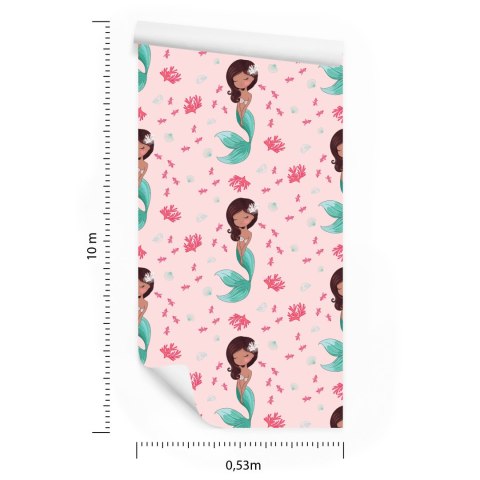 Tapeta Syreny, Muszelki Rośliny, Pokój Dziewczynki