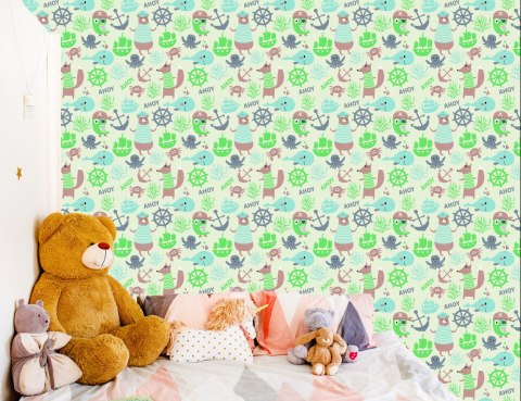 Tapeta Zwierzątka Piraci