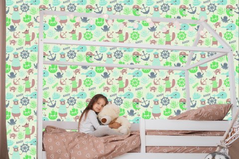 Tapeta Zwierzątka Piraci