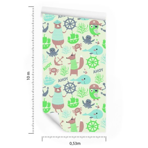 Tapeta Zwierzątka Piraci