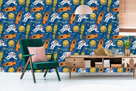 Tapeta Astronauci Wśród Planet