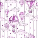 Tapeta Balony W Odcieniach Fioletu