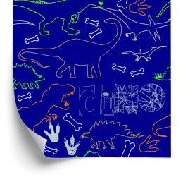 Tapeta Dla Dzieci, Kolorowe Dinozaury, Zwierzęta