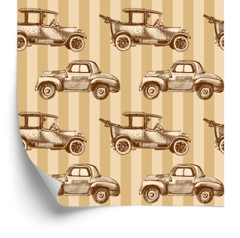 Tapeta Dla Dzieci - Samochody W Stylu Retro