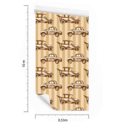 Tapeta Dla Dzieci - Samochody W Stylu Retro