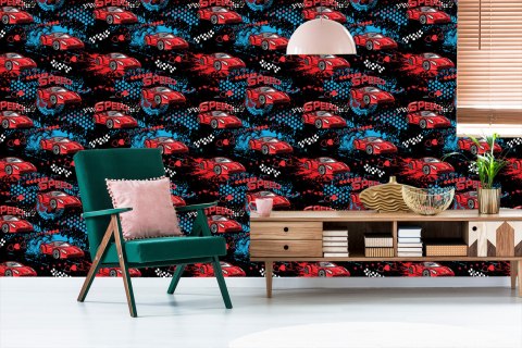 Tapeta Do Pokoju Dziecka Auta Wyścigowe, Samochody