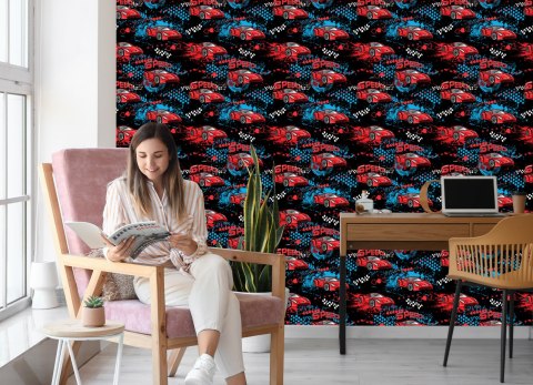 Tapeta Do Pokoju Dziecka Auta Wyścigowe, Samochody