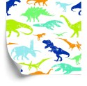 Tapeta Kolorowe Dinozaury, Pokój Dziecięcy