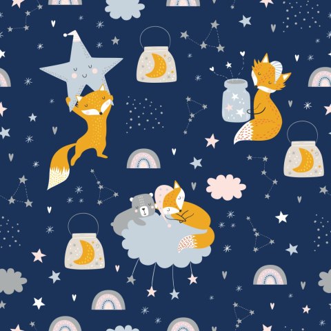 Tapeta Lisy I Misie W Kosmosie