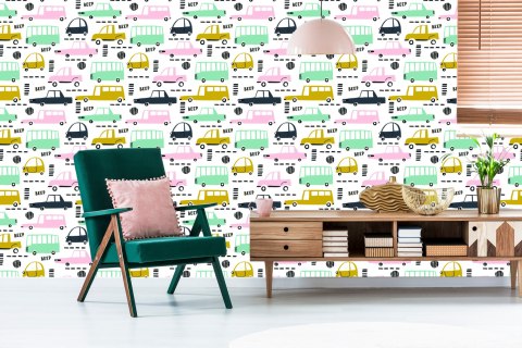 Tapeta Pastelowe Samochody