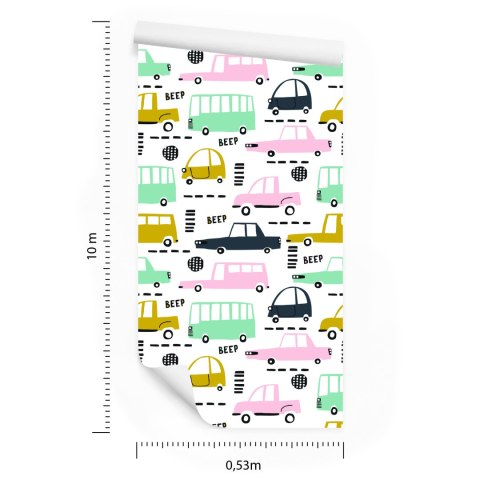 Tapeta Pastelowe Samochody