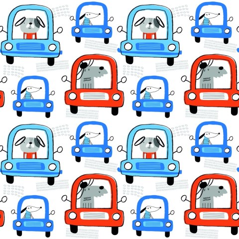 Tapeta Pieski W Autach