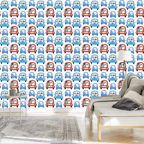 Tapeta Pieski W Autach