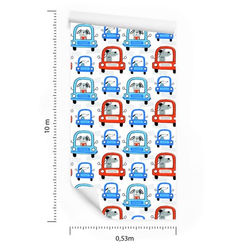 Tapeta Pieski W Autach