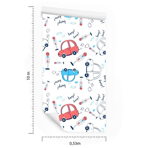 Tapeta Samochody, Auta, Chmurki, Do Pokoju Dziecka