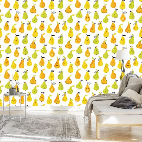 Tapeta Dla Dzieci - Kolorowe Wesołe Gruszki